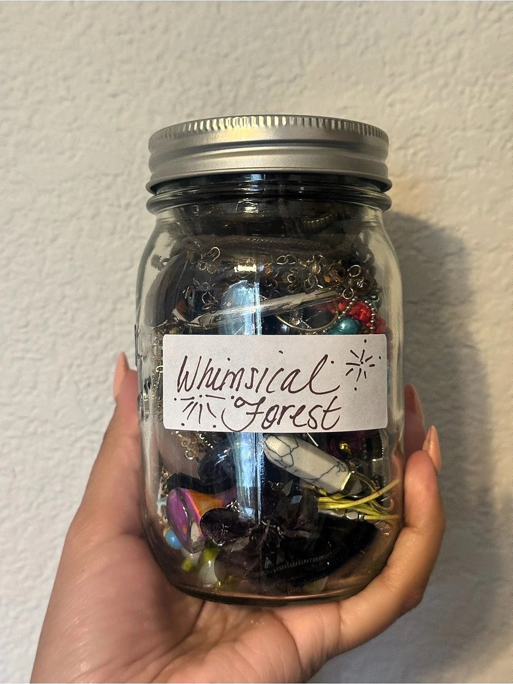 Whimsical Forest Assorted Jewelry Jar Multicolor